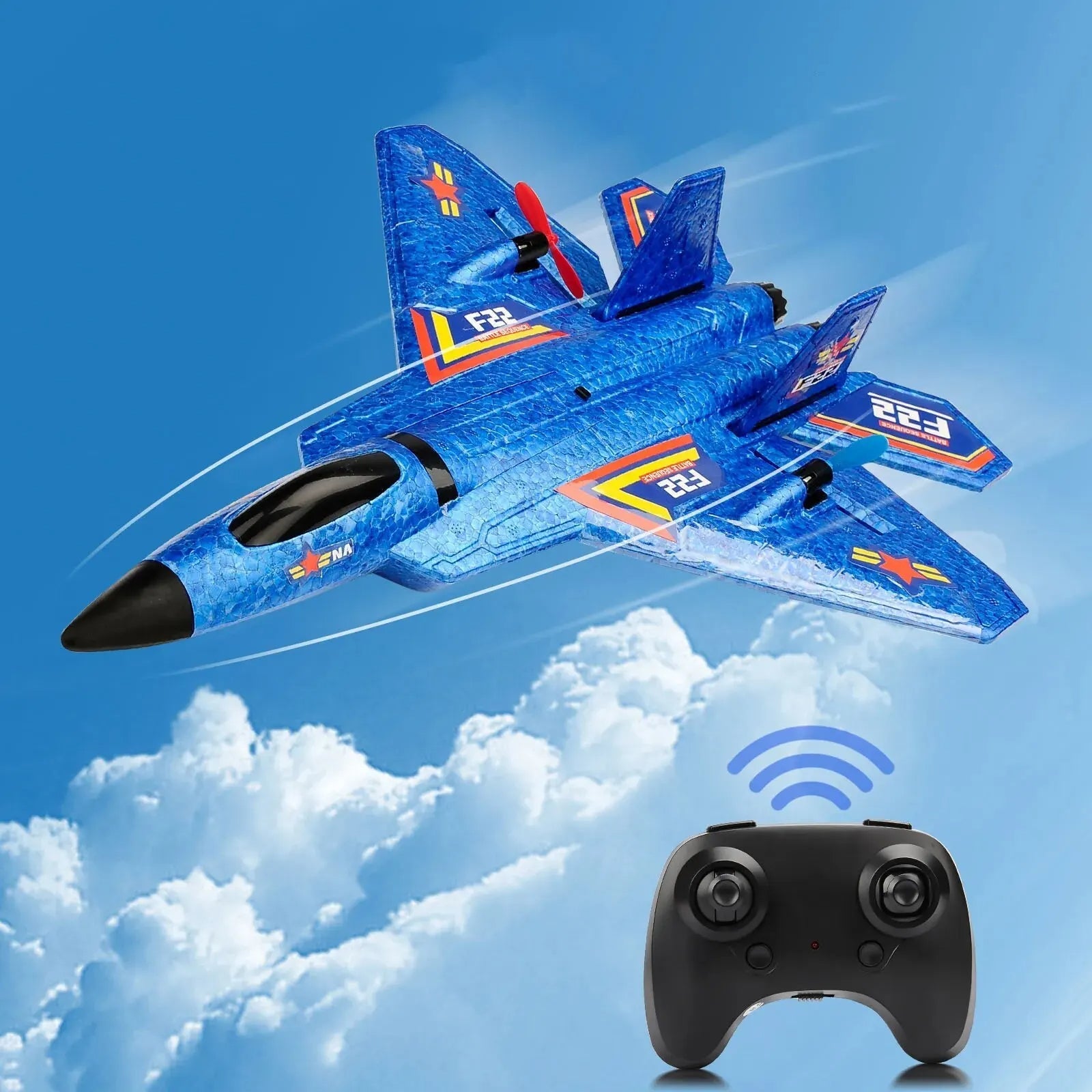 RC Remote Control Flying Glider With LED Lights EPP Foam Airplane